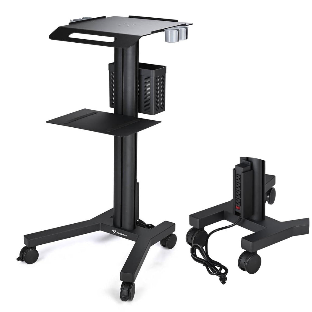 Yescom NexusX Rolling Laptop Cart with Power Outlet