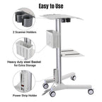 Yescom NexusX Rolling Laptop Cart with Power Outlet