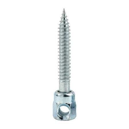 Vertical Rod Anchor, Wood, 3/8 in Size, 2 1/2 in L, Steel Zinc Plated, 25 PK