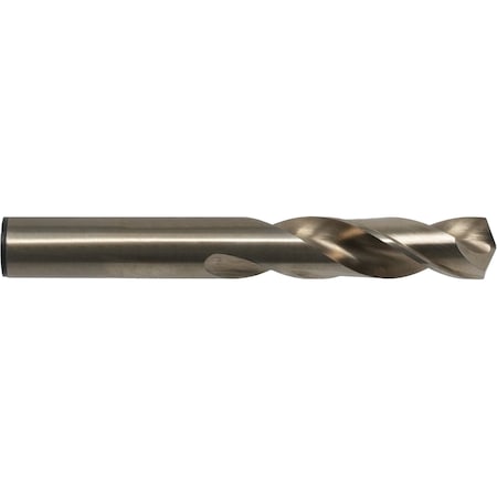 Screw Machine Drill Bit, X Size, 135  Degrees Point Angle, Cobalt, Straw/Bronze Finish, Spiral Flute