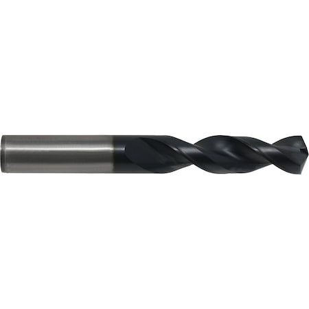 Screw Machine Drill Bit, 1/2 in Size, 135  Degrees Point Angle, Cobalt Steel, TiAlN Finish
