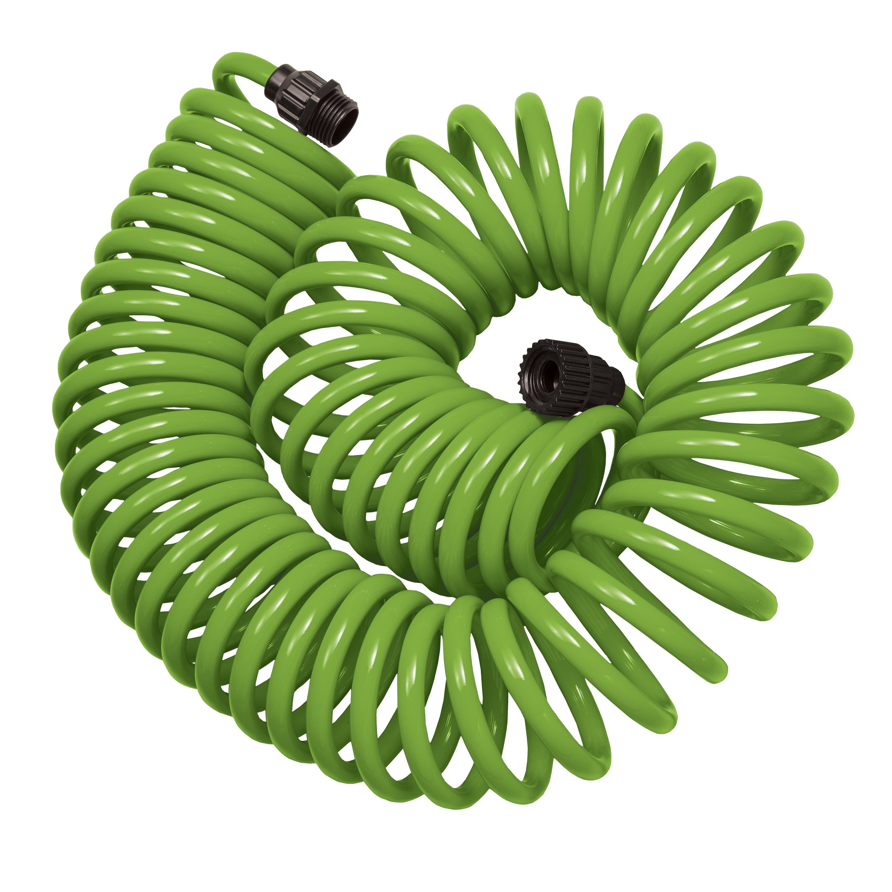50' Green Coil Hose w/8-Pattern Plastic Nozzle 27389