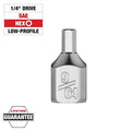 Bit Socket,1/4" Drive,Chrome,S2 Steel