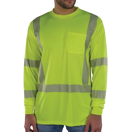 Hi-Vis Shirt,5XL,Lime,Long Sleeve