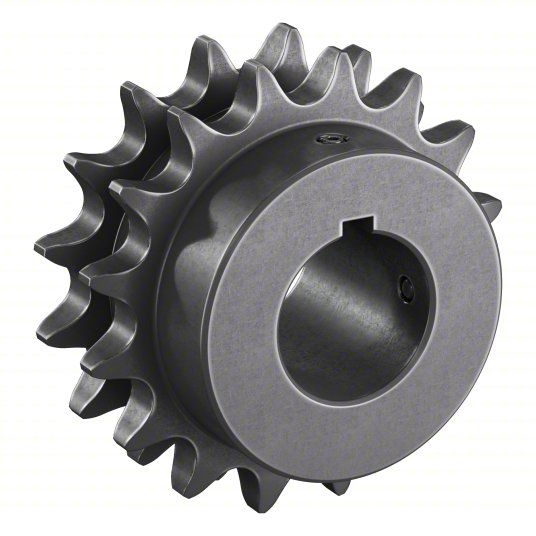 TRITAN Roller Chain Sprocket: 50-2, For 5/8 in Chain Pitch, 1 1/4 in Bore Dia, 16 Teeth, Steel