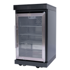 NG 85" 6-Burner 85,000 BTU Black Outdoor Kitchen Island Grill Refrigerator + Rotisserie Kit + Sink