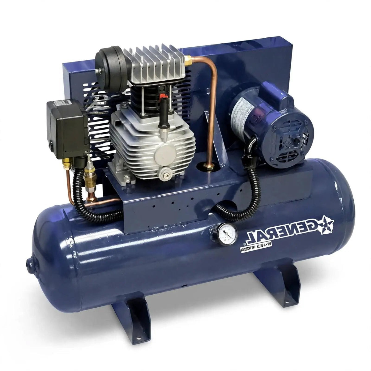 5 HP 30 Gallon Three Phase Air Compressor for Safety