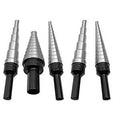5 Piece Unibit HSS Step Drill Bit Set (Sizes #1 - #5), VAC1-5SET