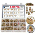 M6/M8/M10 Flange Bolt Kit (549PCS) | 8.8 Alloy Steel | Hex Bolts, Nuts & Washers