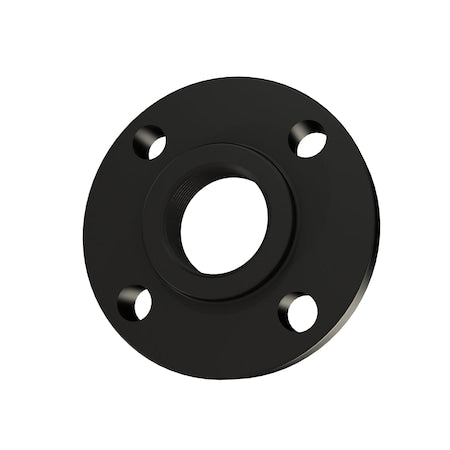 Threaded Flange, Carbon Steel, 1.5 in Nominal Pipe Size, 5 in Flange OD, 150 psi, Flat Face