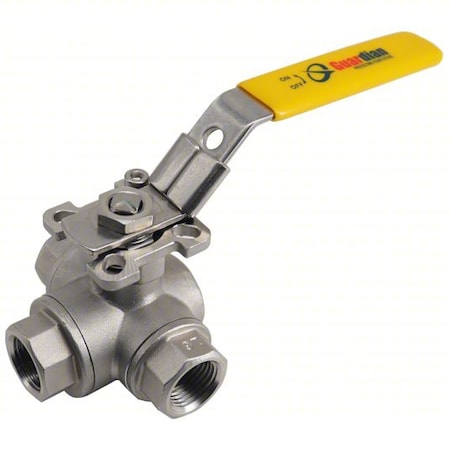 Manual 3-Way Ball Valve,2",316 SS