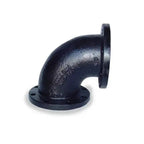 6" Black Cast Iron Flanged Ell 90 Degree Fire Protection