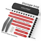Stair Tread Template Tool - Solid Stair Tread Gauge, Shelf Layout Tool & Stair Jig Tool, Stair Tread Measuring Tool,Stair Scribe Tool Compatible with Many Types of Layout Projects (Red-Gray)