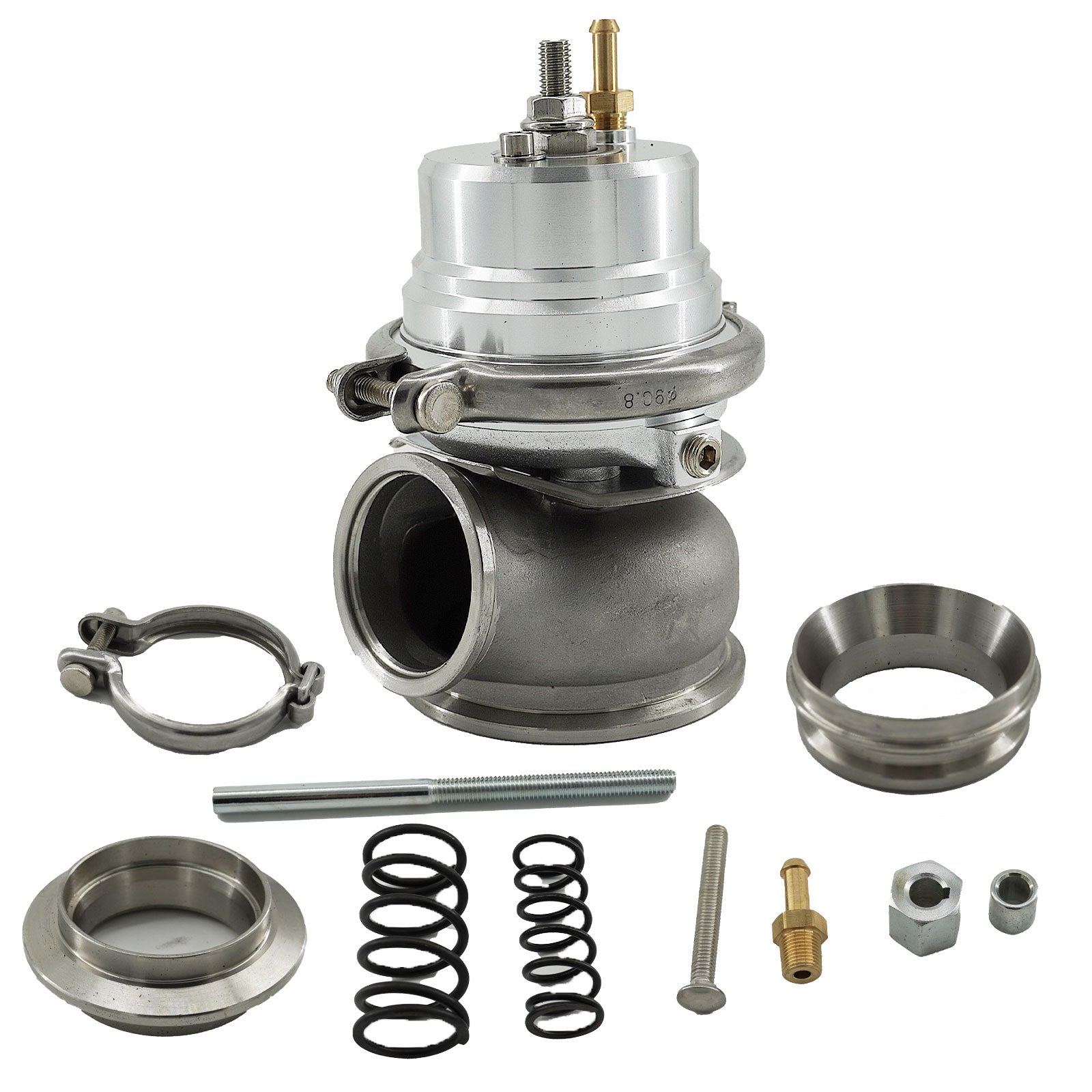 Universal External 12-psi Stubby 60mm Turbo/Charger V-band Wastegate WG w/Spring