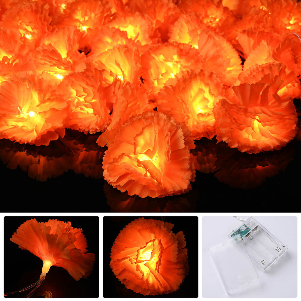 Yescom 10FT Marigold String Lights Garland Halloween Decoration, 2ct.