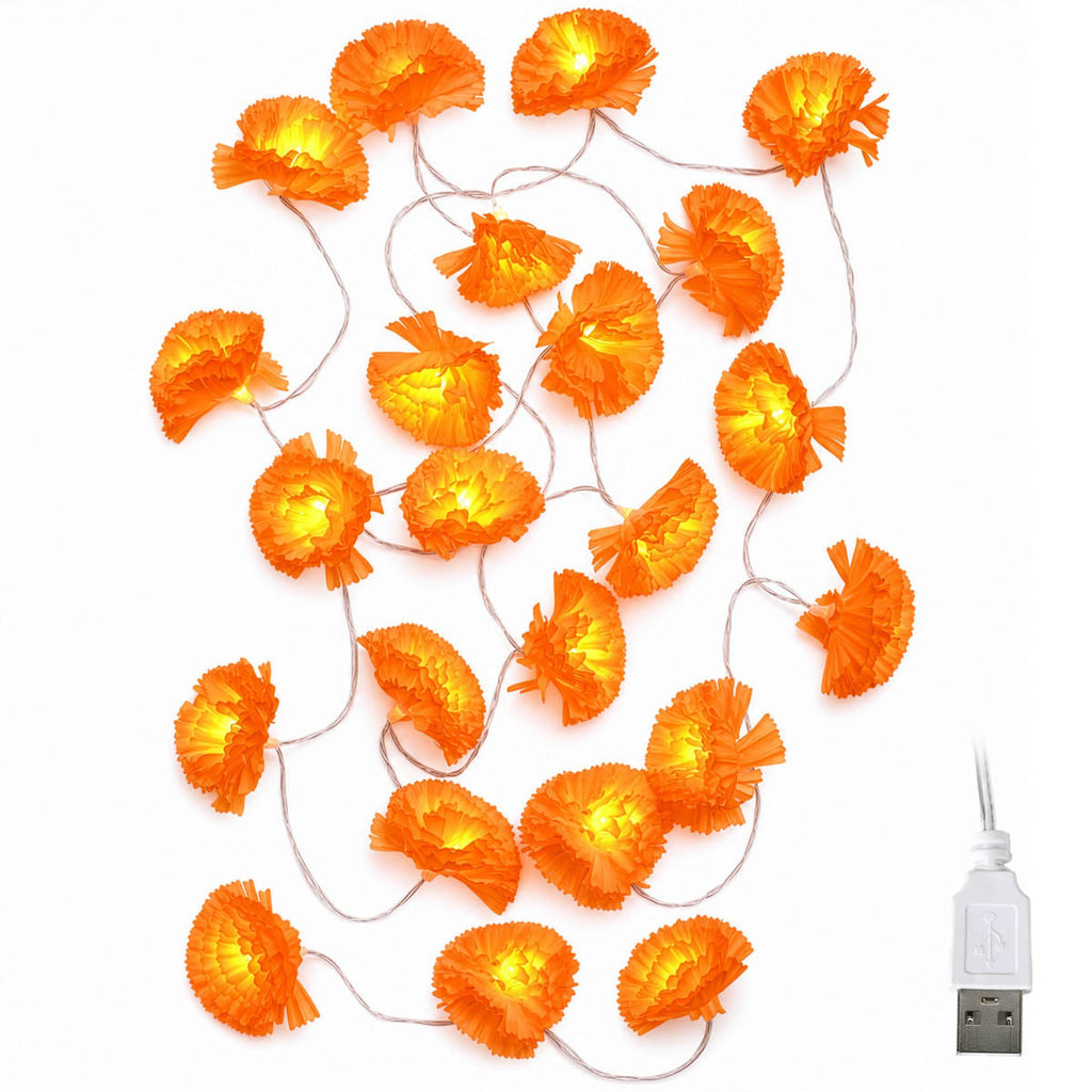 Yescom 20FT Marigold String Lights Garland Halloween Decoration, 2ct.