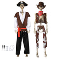 Yescom 5.6Ft Halloween Skeleton Set - Pirate Captain & Cowboy