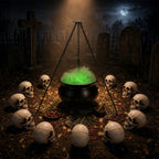 Yescom 12ct. Halloween Skulls with Cauldron Combo