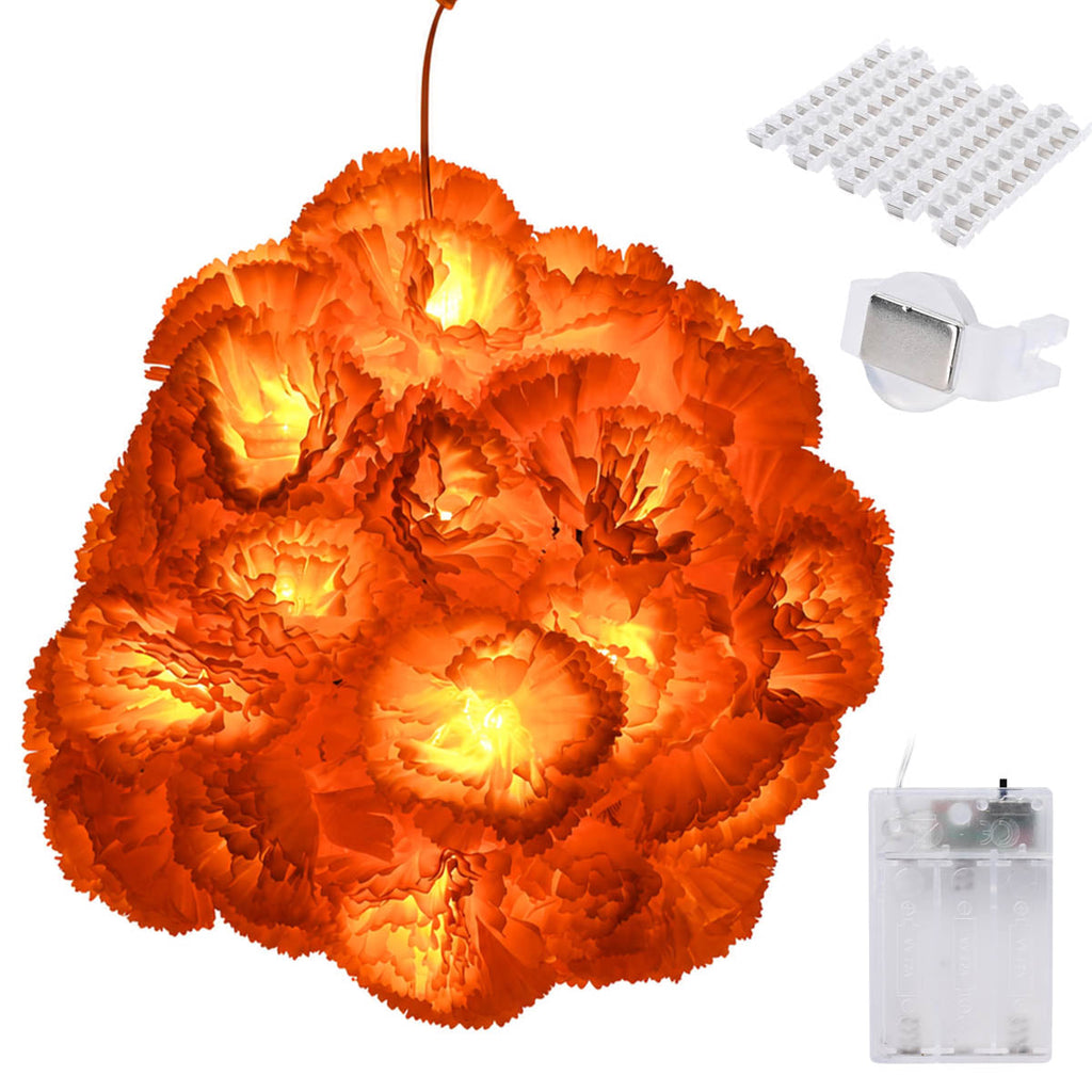 Yescom 2-Pack Marigold String Lights with Magnetic U-Clips, Battery Operated