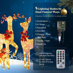 Yescom Outdoor Lighted Christmas Reindeer Family 3pcs