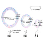 Yescom 3-Set Outdoor Prelit Christmas Wreaths Frontgate Windows