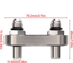 Transmission Cooler Line Adapter Plate with Gasket and 6AN Fittings Compatible with 6L80E 6L90E 8L90E Oil Seal Line Connector for Braided Hose Set