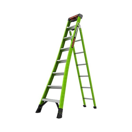 Combination Ladder,8.1 ft,375 lb Capac.