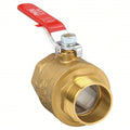 2" FNPT x MNPT Brass Ball Valve Inline
