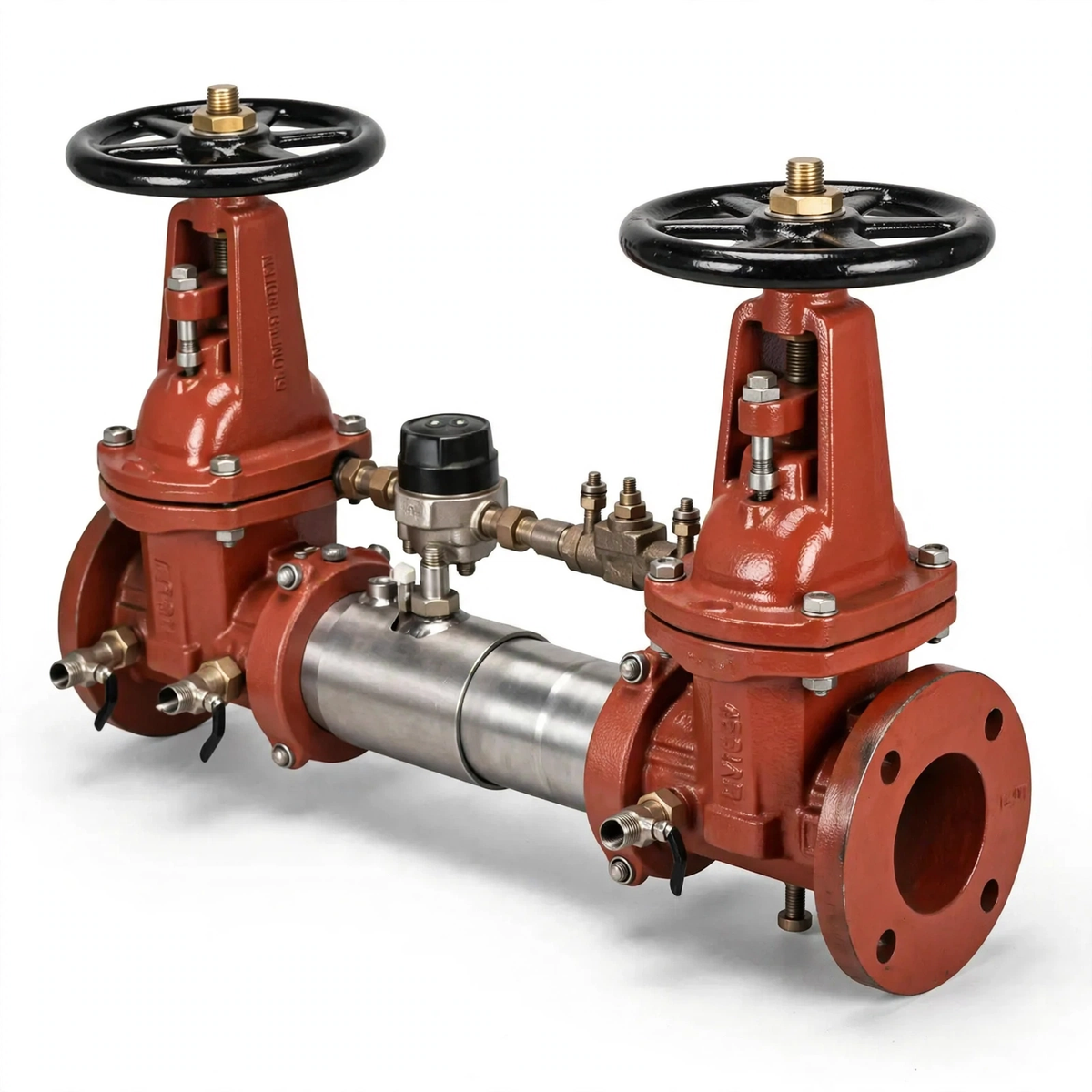 6" Double Check Detector Valve With OSY by Ames Backflows