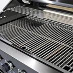 63" 6-Burner 85,000 BTU Black Outdoor Kitchen Island Grill + Marble Countertops