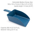 Metal Detectable Scoop,7.08 In L,Blue,Pk5