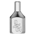 Bit Socket,1/4" Drive,Chrome,S2 Steel