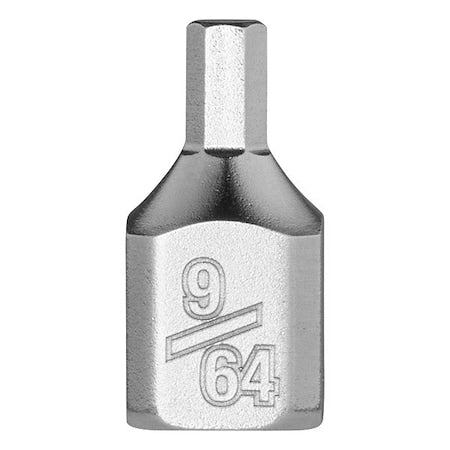 Bit Socket,1/4" Drive,Chrome,S2 Steel