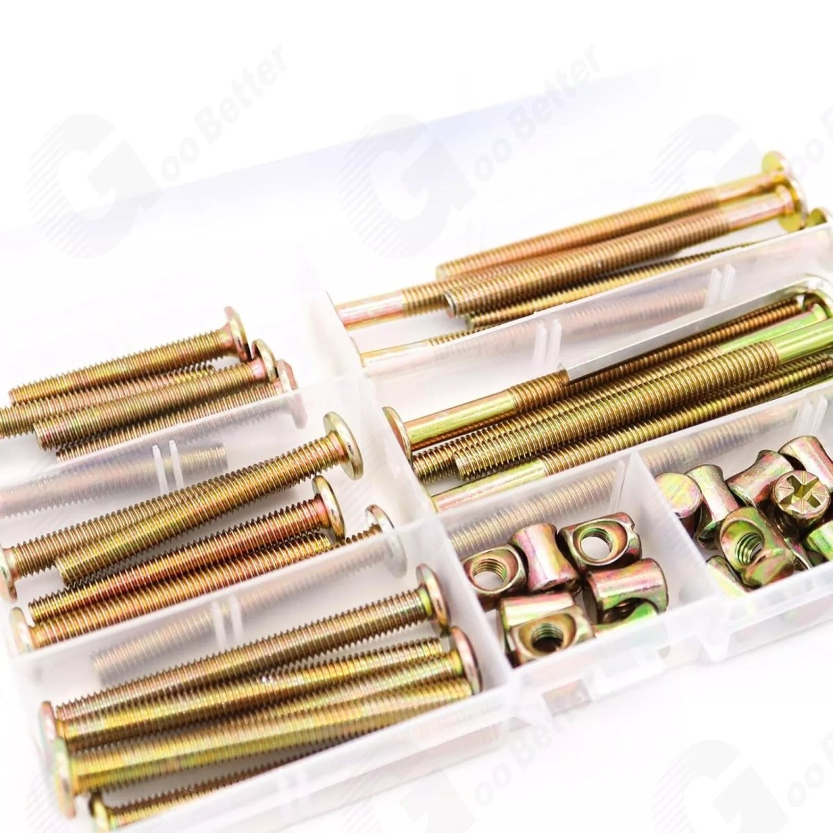 51Pcs M6 Beds Cot Flat Socket Furniture Bolts Screw, Barrel Nuts & Allen Key Kit