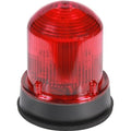Warning Light, Red, LED, 24V DC, 65 FPM, 3 1/4 in Dia.