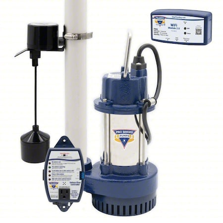 SubmersibleSumpPump,10ft,13in,115VAC