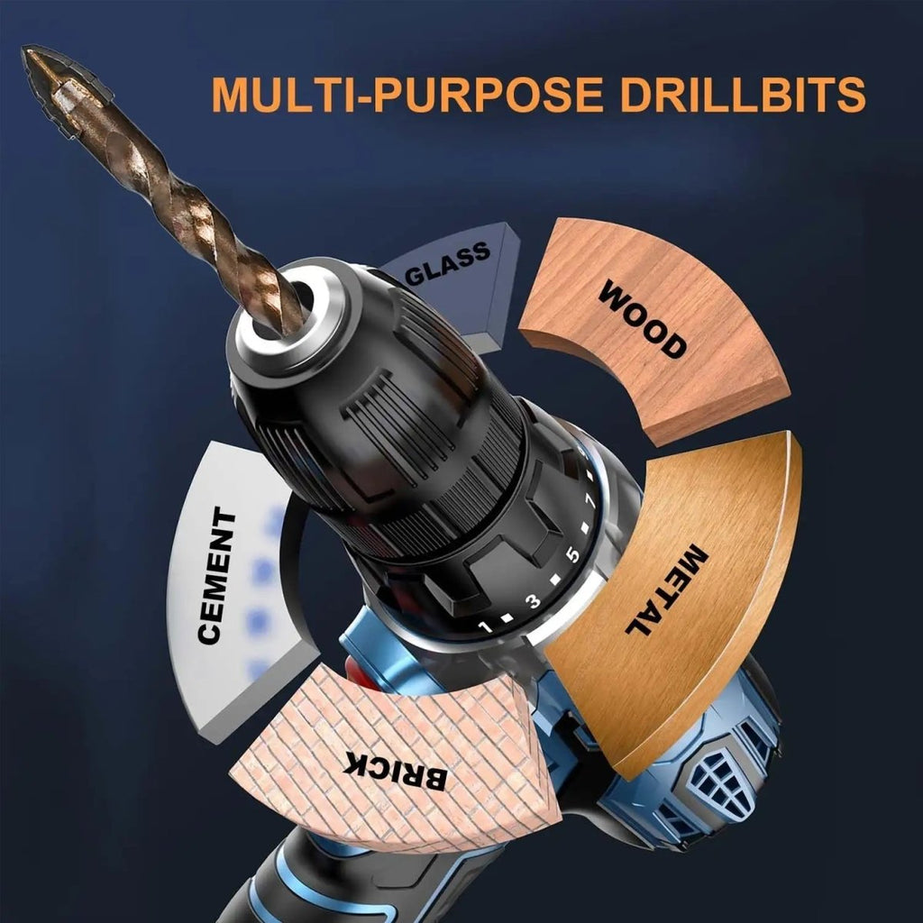 10PCS High-Strength Eccentric Twist Drill Bit,New Four-FluteSawtooth Eccentric Drill Bit,Multifunction Drill Bit Set(5/6/8/10/12)