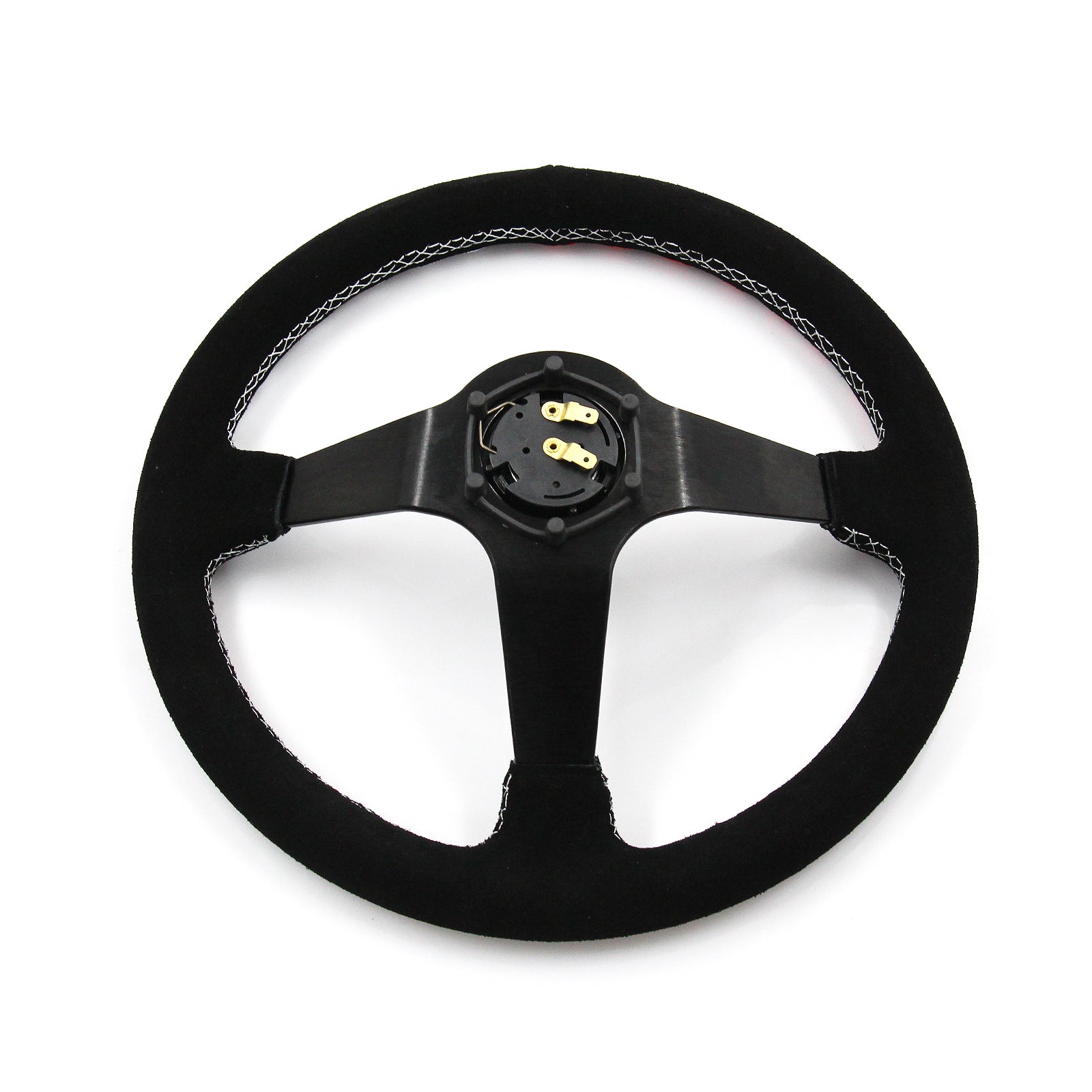 Have Faith Suede Steering Wheel + Hub Adapter Kit For Toyota Corolla, Hilux Pickup