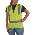 Hi-Vis Vest,S,27 " L,Lime,Polyester