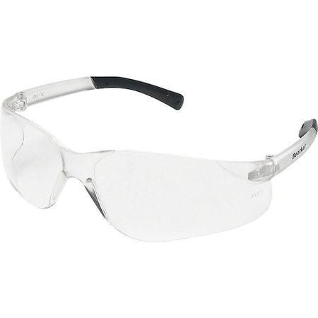 BearKat (BK1), Safety Glasses, Duramass Hard Coat, Clear Lens, Non-Slip Temple, Frameless