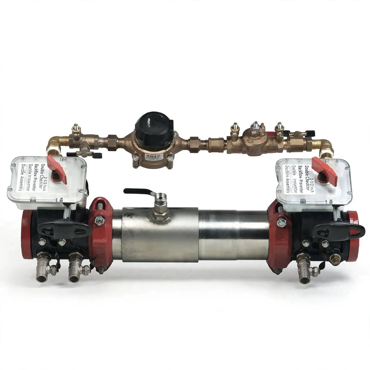 2-1/2" Double Check Detector Backflow Preventor Valve Ductile Iron Assembly