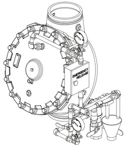 8' Model J Flow Control Valve Vertical Trim for Fire