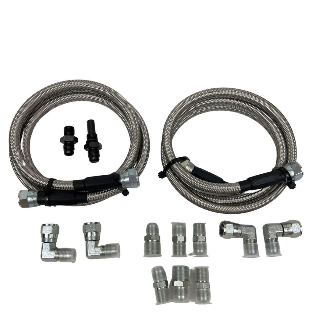 Flexible SS Braided Transmission Cooler Hose Line For GM Chevy 1996 & Newer 4L80E