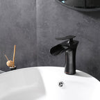 Aquaterior Waterfall Bathroom Sink Faucet 1-Handle Cold & Hot, 6.5"H