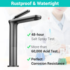 Aquaterior Bathroom Sink Faucet Single Handle 12" Tall