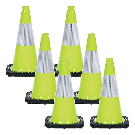 Traffic Cone, Green, 18 in H, PVC