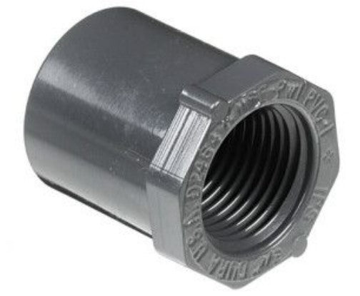 1-1/2" x 3/4" PVC Sch. 80 Flush Style Reducer Bushing (Spigot x FPT)