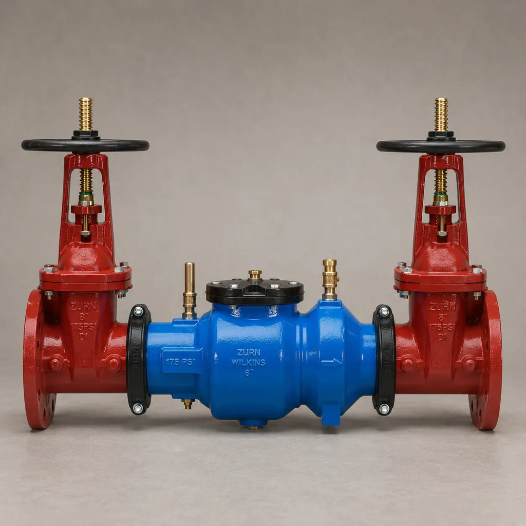 8" Dbl Detector Asy W/Os&Y Fxg