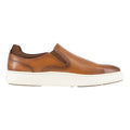 Men's Casual Work Slip-On, Leather Upper, Rubber Outsole, Cognac, 10