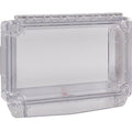 Universal Stopper Cover, Polycarbonate, Surface Mount, 8 1/4 in W x 4 3/4 in H x 2 in D, Clear